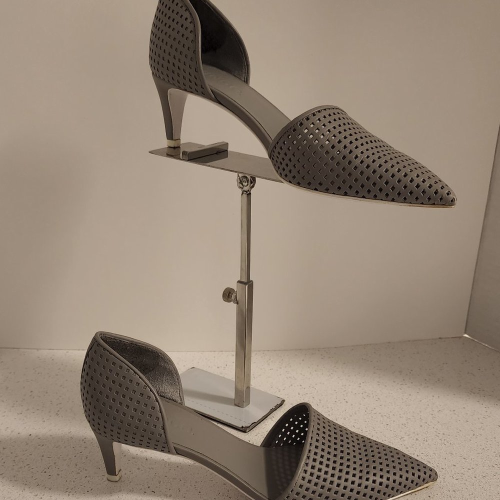 Vince gray and white heels